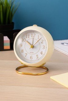 Часы-будильник «Loft lens», white