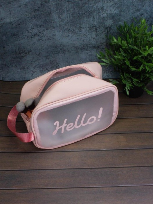 Косметичка &quot;Hello&quot;, pink (18х25х11 см) 