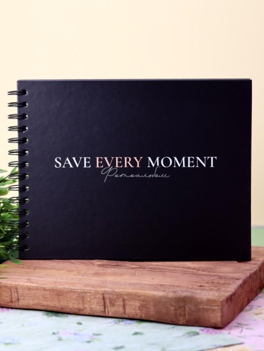 Фотоальбом &quot;Save every moment&quot;, black (24,5 х 19 см) 