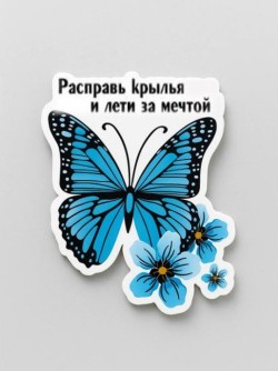 Значок ЭКО из дерева iLikeGift "Расправь крылья и лети за мечтой"