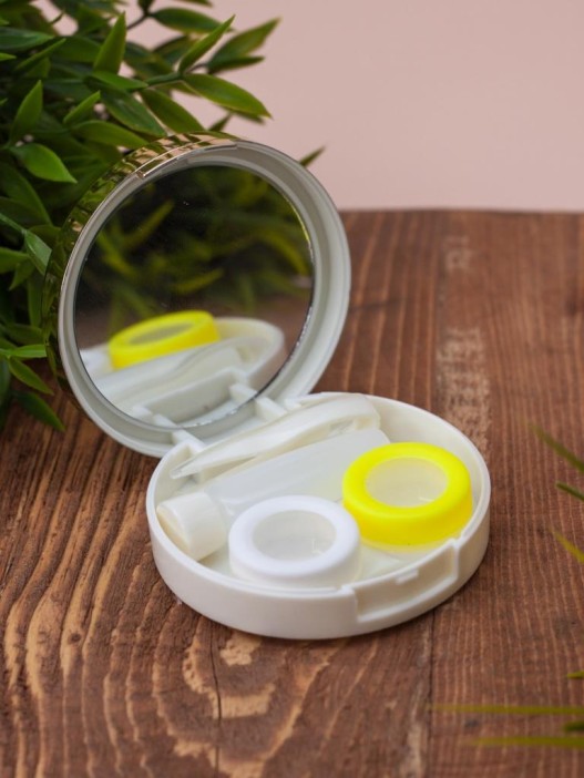 Контейнер для линз "Gloss, rainbow" mix 