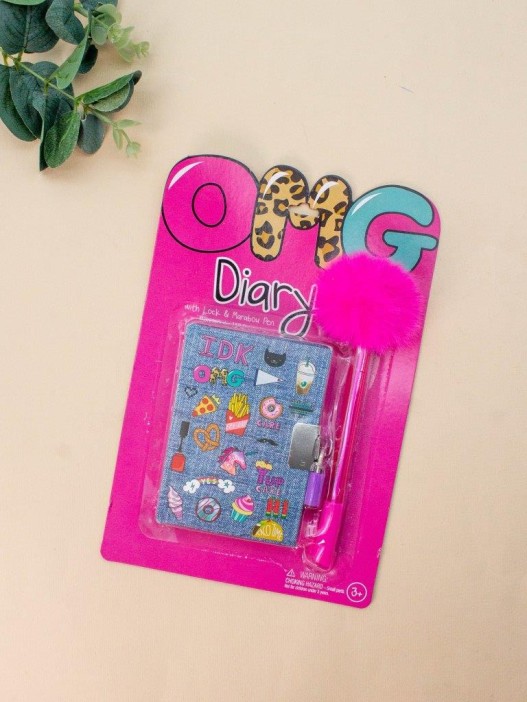 Блокнот А7 с ручкой   «IDK OMG», blue 