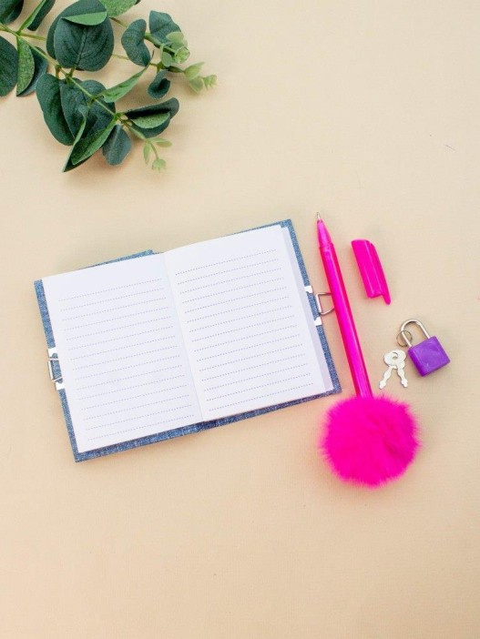 Блокнот А7 с ручкой   «IDK OMG», blue 