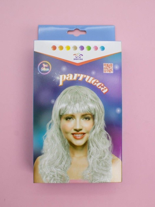 Парик карнавальный &quot;Vivid&quot;, white (50 см) 