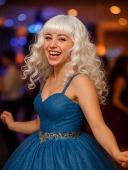 Парик карнавальный "Vivid", white (50 см)