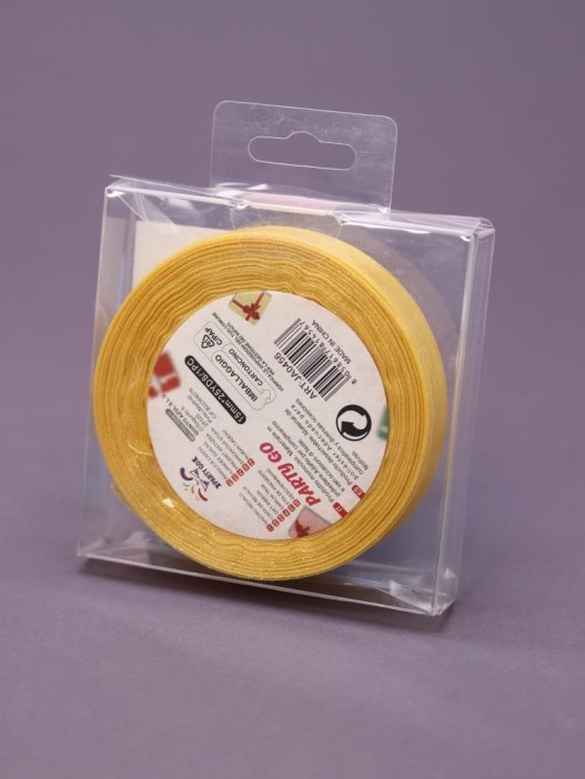 Лента для декора и подарков &quot;Ribbon of magic&quot;, yellow (1,5 см*1 м) 
