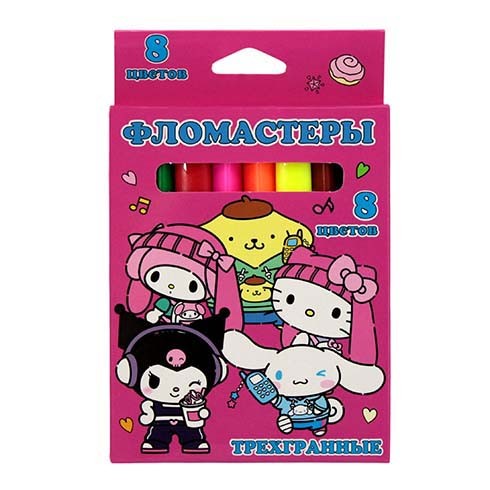 Фломастеры &quot;Куроми-2&quot;, 8 цв., треугольные 
