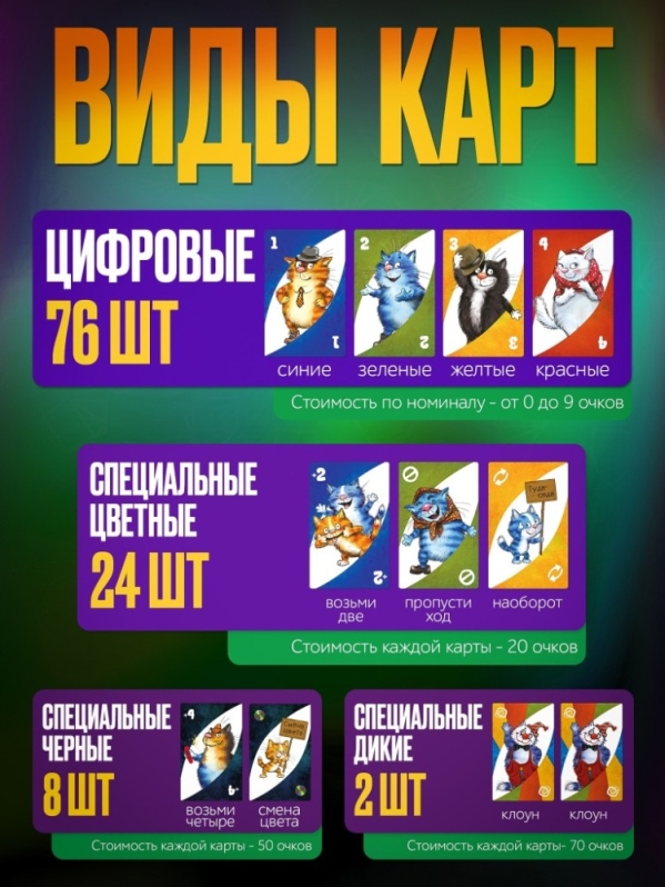 Игра настольная "Уномания Деревня Котофеевка", с карточками
