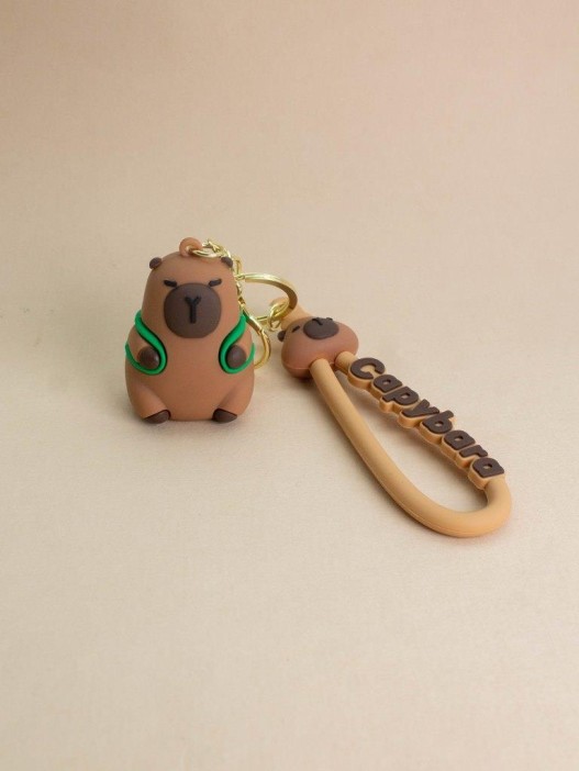 Брелок "Capybara backpack", brown 