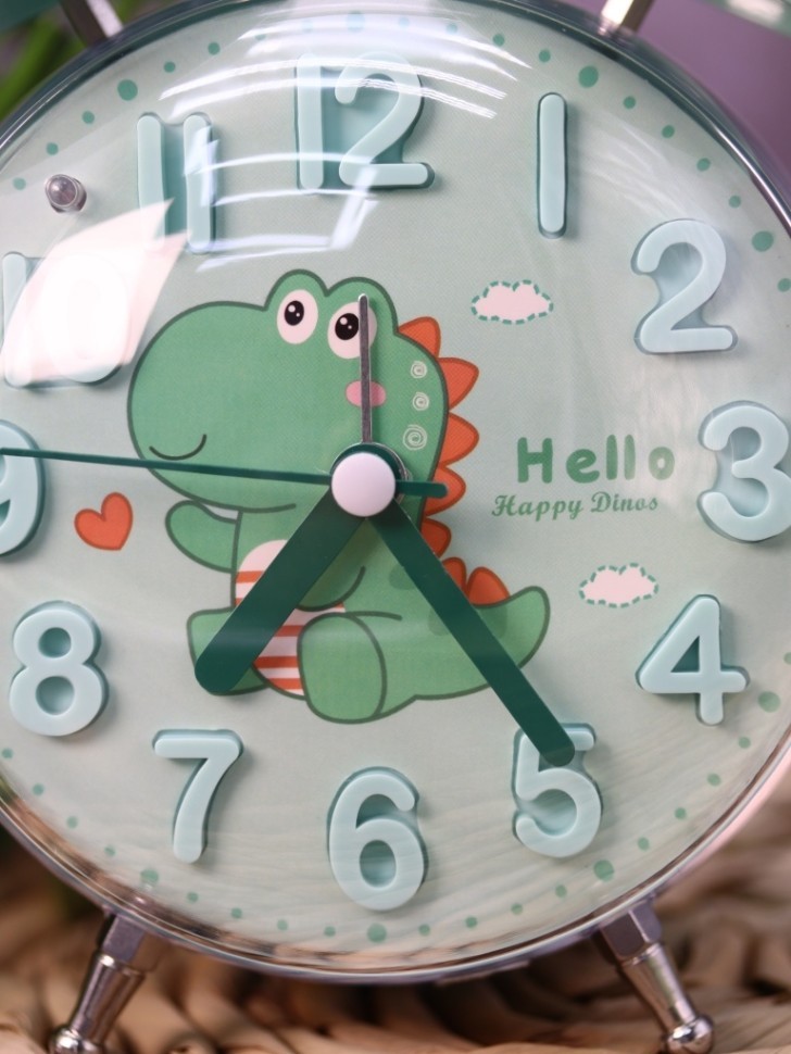 Часы-будильник «Clear wake-up with animals», green crocodile