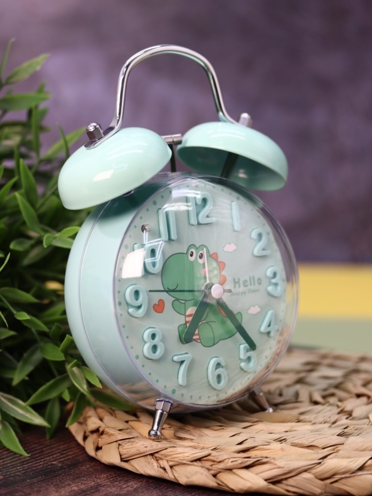 Часы-будильник «Clear wake-up with animals», green crocodile