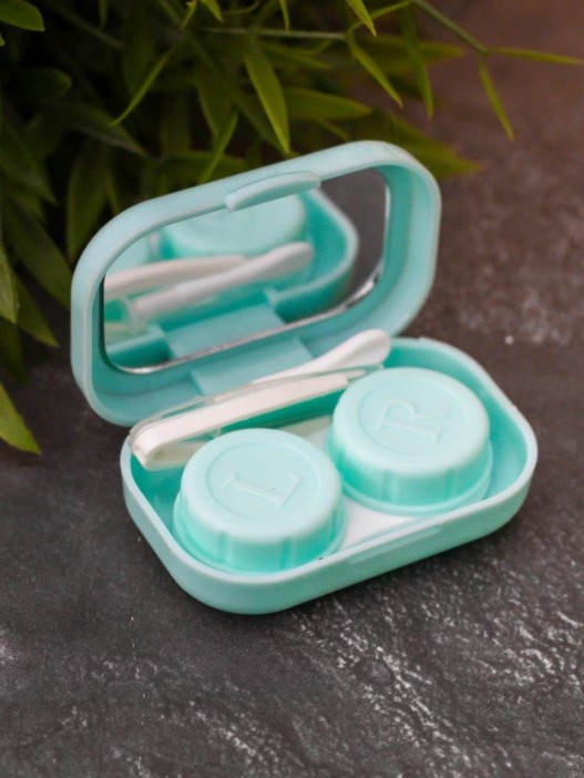 Контейнер для линз «Classic horizontal», light blue 