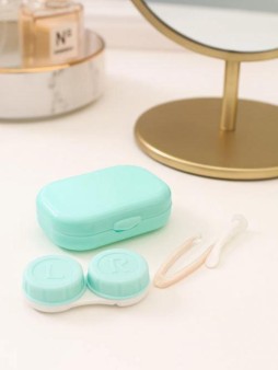 Контейнер для линз "Classic horizontal", light blue