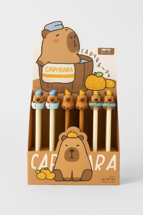 Ручка гелевая &quot;Capybara&quot;, шоу-бокс 36 шт. 
