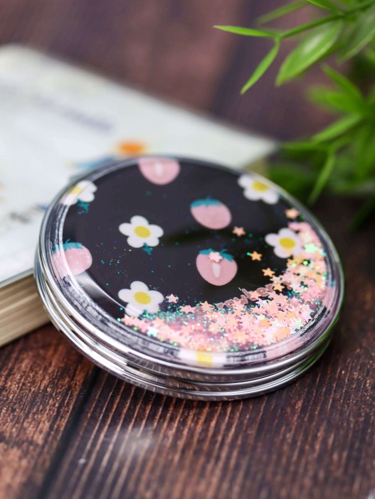 Зеркало &quot;Nice strawberry with flowers&quot;, black 