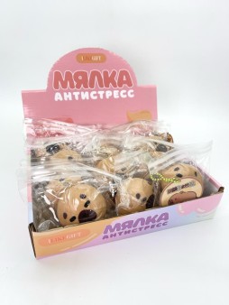 Мялка - антистресс «Капибара», шоу-бокс 12 шт.