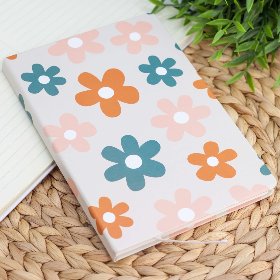 Блокнот (A5) "Paint flowers", beige (14.5*21)