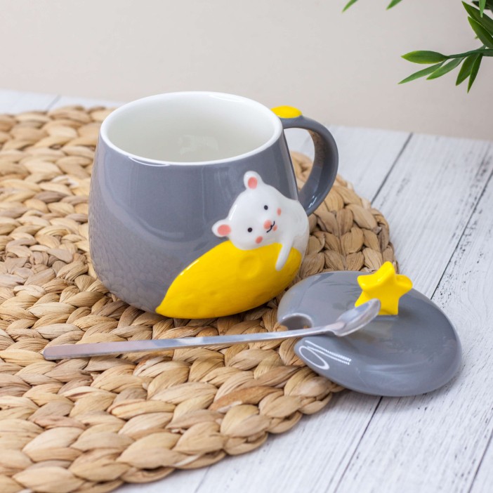 Кружка "Mouse with cheese", grey (325 ml) 