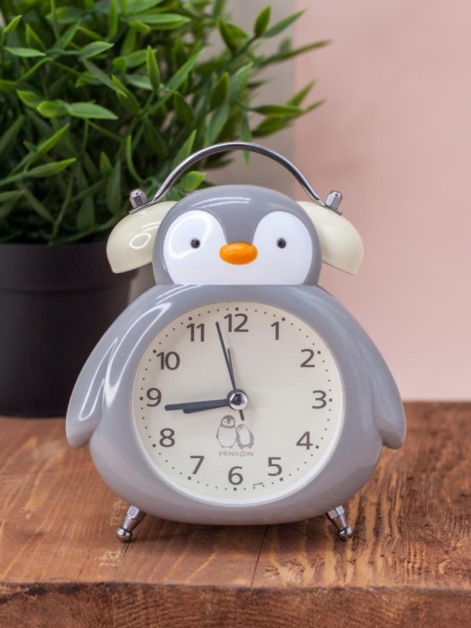 Часы-будильник "Penguin", gray