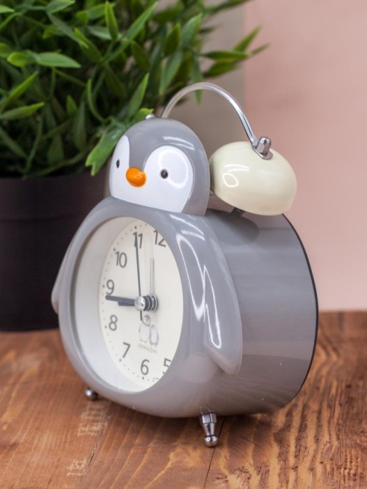 Часы-будильник "Penguin", gray