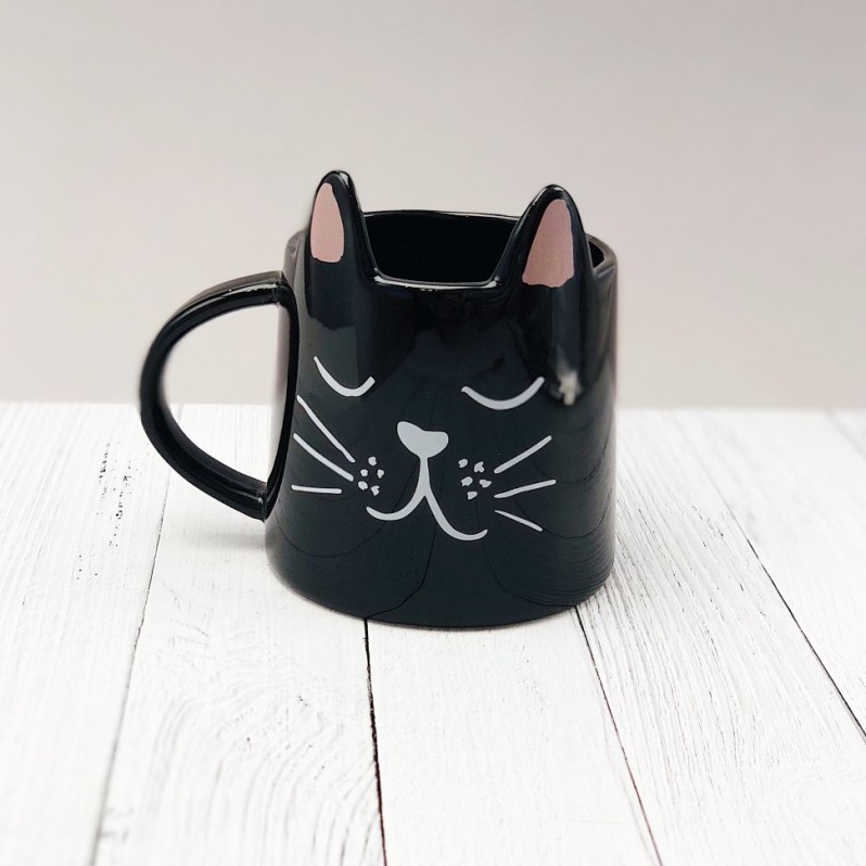 Кружка&quot;Cute cat&quot;, black (350ml) 