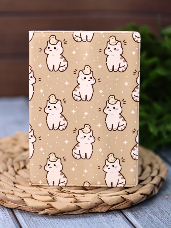 Обложка для паспорта Аниме "Много котов и уток"