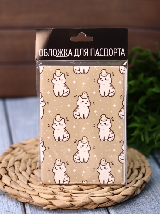 Обложка для паспорта Аниме «Many cat duck», плотность 600 мкм 