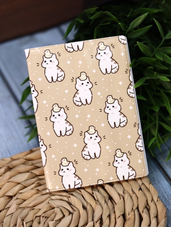 Обложка для паспорта Аниме "Много котов и уток"