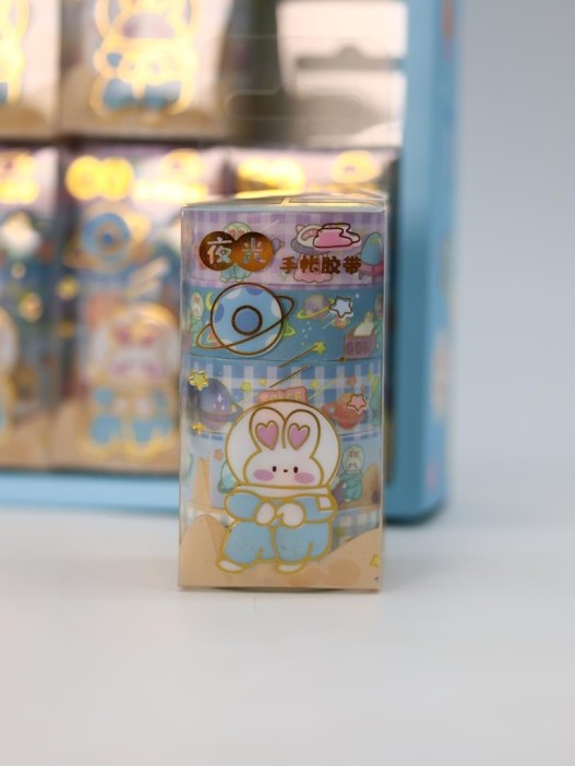 Набор декоративного скотча 5 шт. &quot;Space bunny&quot;, blue (1.5см*2м) 