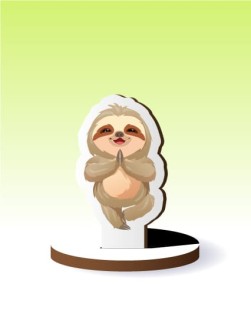 Деревянная фигурка на подставке iLikeGift "Ленивец"