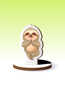 Деревянная фигурка на подставке iLikeGift "Ленивец"