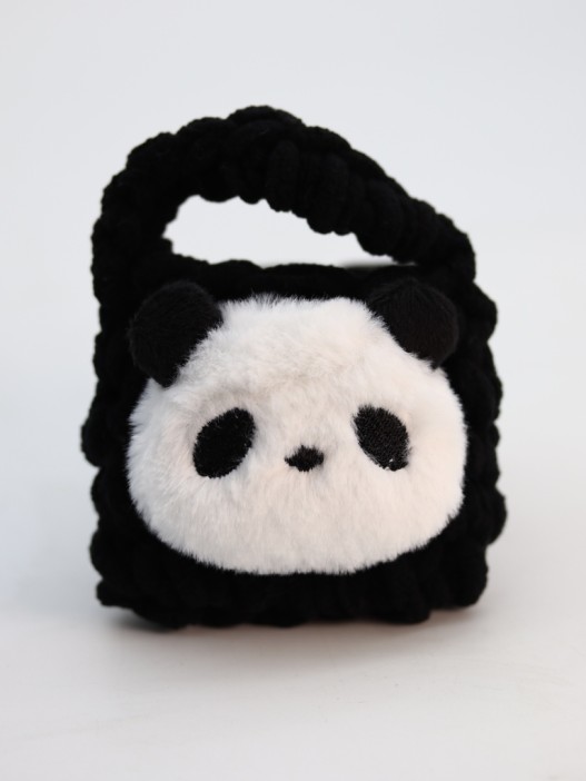 Сумочка для наушников &quot;Panda&quot;, black (11.5*9.5 см) 