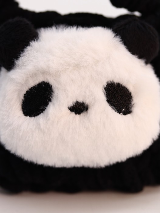 Сумочка для наушников &quot;Panda&quot;, black (11.5*9.5 см) 