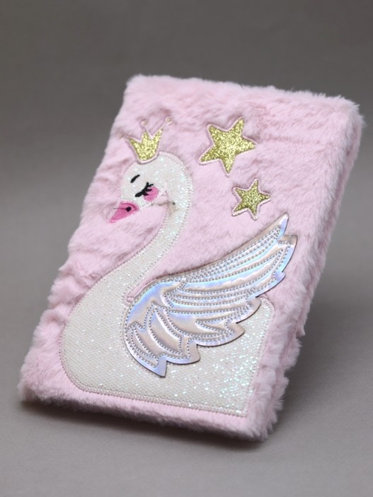 Блокнот плюшевый «Princess Swan» (21,5*14,5 см) 