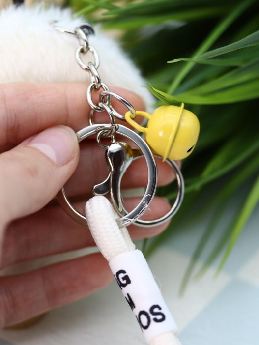 Плюшевое раскладное зеркало с брелоком "Capybara", белое (7*7 см) 