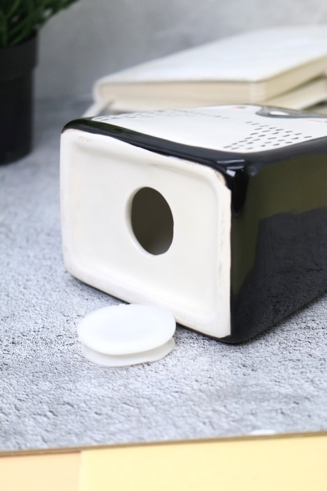 Копилка керамическая «Пингвин», black (13 см) 