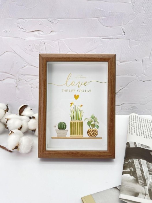Фоторамка «Indoor plants», темное дерево (13*18 см) 