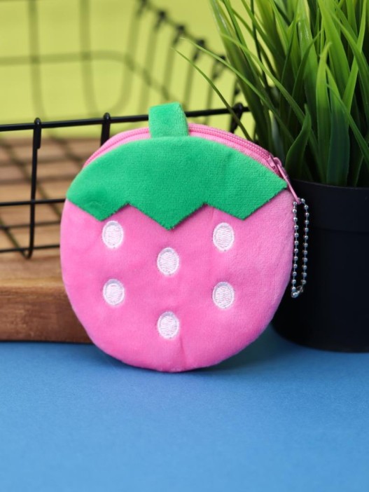 Кошелёк плюшевый &quot;Strawberry&quot;, pink (10*11 см) 