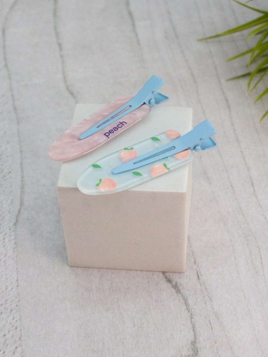 Набор заколок для волос GIRLY 2 шт. "Летний узор", розовый 