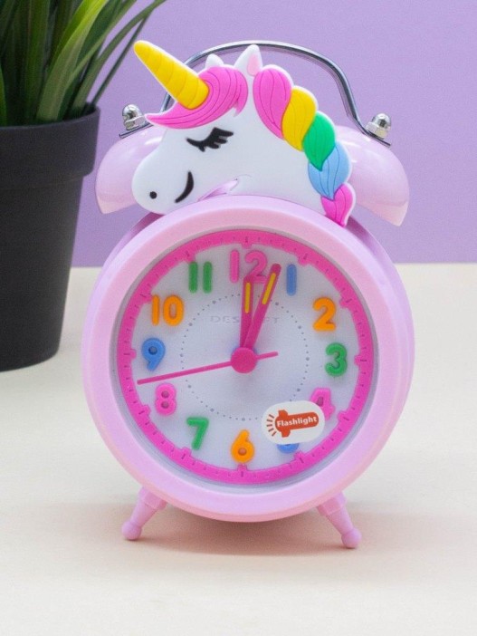 Часы-будильник «Cute unicorn», pink (13х9 см) 