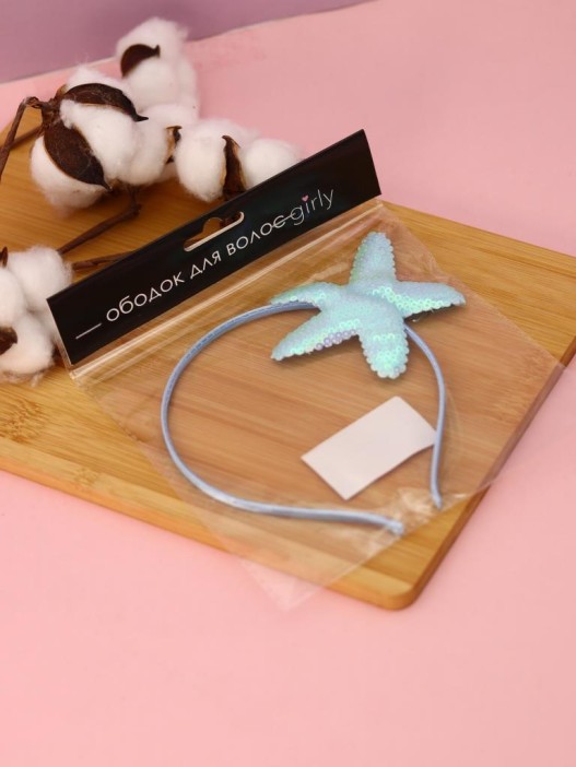 Ободок для волос GIRLY &quot;Big star&quot;, blue 
