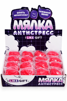 Мялка - антистресс «Сердце», шоу-бокс 24 шт.