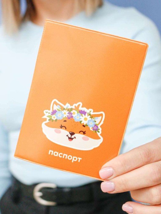 ОБЛОЖКА ДЛЯ ПАСПОРТА «Summer fox», плотность 600 мкм 