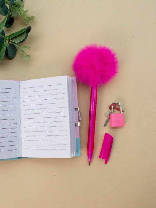 Блокнот А7 с ручкой  «Be a unicorn», pink 