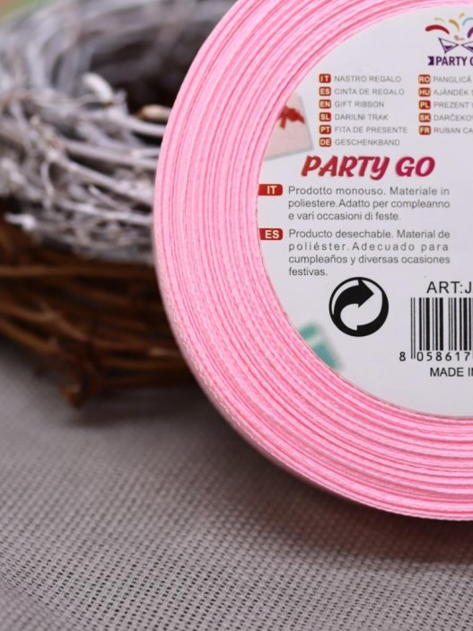 Лента для декора и подарков &quot;Ribbon of Joy&quot;, neon light pink (1,5 см*1 м) 