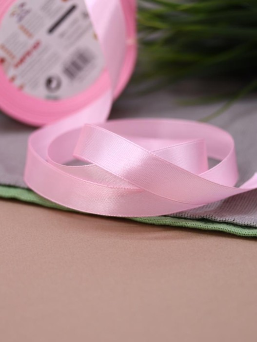 Лента для декора и подарков &quot;Ribbon of Joy&quot;, neon light pink (1,5 см*1 м) 