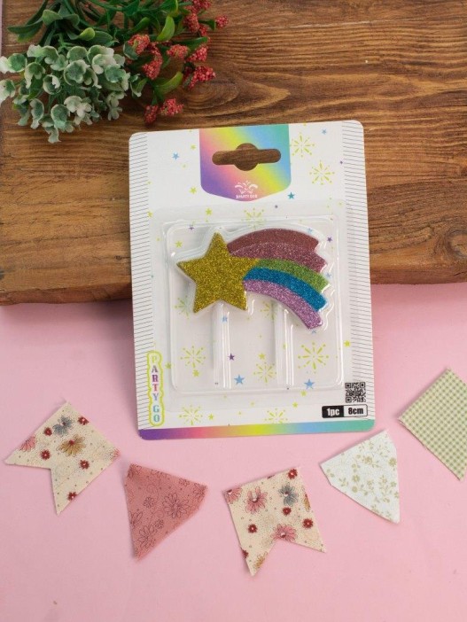 Свеча для торта &quot;Make a wish&quot;, (8 см) 