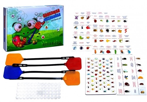 Игра настольная &quot;Квакушка и мухобойка&quot;, с карточками 