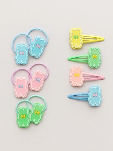 Набор аксессуаров для волос "Sweet bear and bunny", 10 шт. в наборе