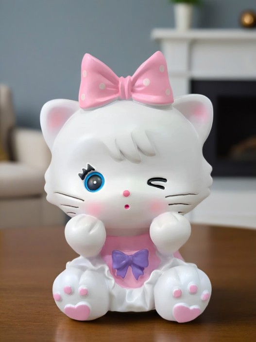 Копилка «Milly Cat», pink (18 см), пластик 